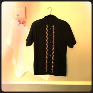 Arrow Button Down Black dress shirt